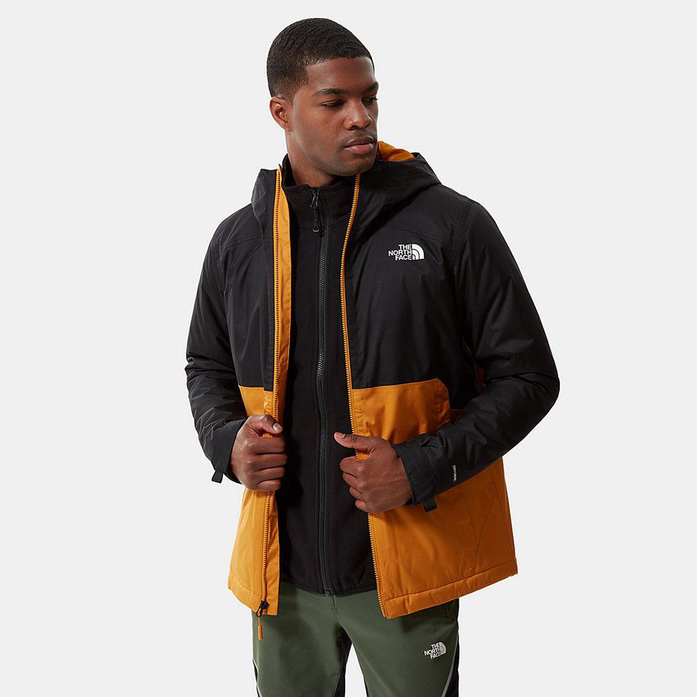The North Face Millerton Insulated Ανδρικα Αδιάβροχο Μπουφάν - Κίτρινα / Μαυρα (DRFN10453)